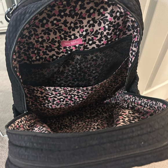 Black Quilted Backpack - Picture 2 of 4